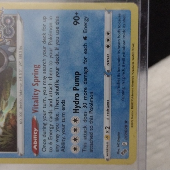 POKEMON-Blastoise Holographic rare card! Perfect Condition. - Picture 3 of 5